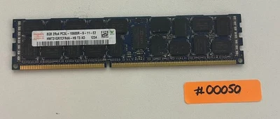 Hynix 8GB 2Rx4 PC3L-10600R DDR3-1333 DIMM ECC Server Memory RAM HMT31GR7CFR4A-H9 - Image 1 of 2