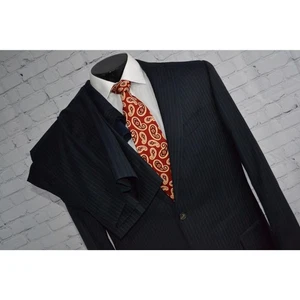 48066 Lauren Ralph Lauren Traje Chaqueta 44 L Hombres Lana 2 Piezas Pantalones 40 x 30 - Imagen 1 de 11