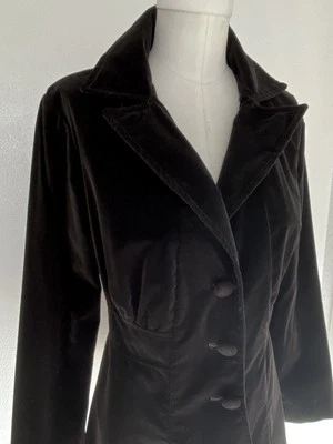 Chaqueta BLAZER TERCIOPELO NEGRO AÑOS 70 Cuello Grande DETALLE TRASERO REUNIDO Terciopelo De Colección Foto 1 de 4