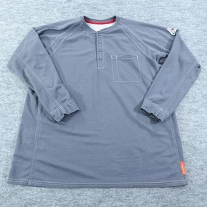 Bulwark FR Langarm Henley Hemd Herren XL grau iQ Serie schwer entflammbar HRC2 - Bild 1 von 14