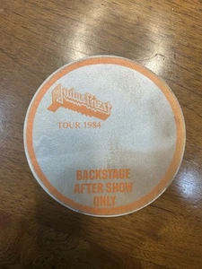 Judas Priest Backstage Pass 1984 Orange Cloth Backstage Aftershow Only Pass V.. - Picture 1 of 4