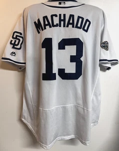 MLB San Diego Padres #13 Manny Machado Majestic Trikot Herren Gr: 48 weiß - gebraucht - Bild 1 von 14