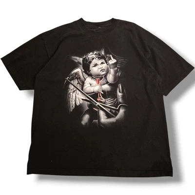 Camiseta gráfica de bebé querubín ángel OGABEL AOP de colección para hombre Camiseta 3XL Y2k Camiseta de rap Foto 1 de 4