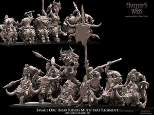 Orcos Y Duendes - Kit De Orcos Salvajes Sobre Jabalíes - Picture 1 of 8