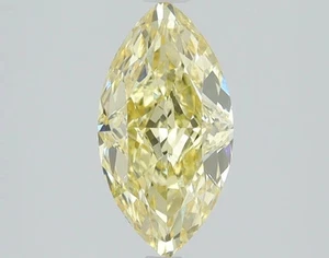 3,49 ct zertifiziert VVS1 D-Klasse Marquise Form 8 x 16 mm gelber natürlicher Diamant - Bild 1 von 8