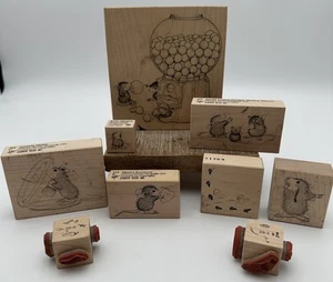 STAMPA Rosa Rubber Stamps House Mouse Designs Lot Of 9  2 Of These-4 Sided Cubes - Picture 1 of 24