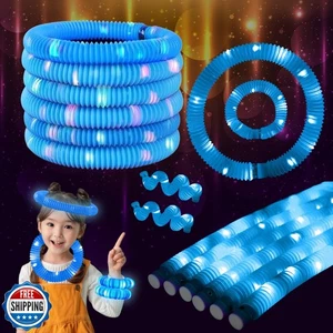 ERGDUTNK Azul 12 PIEZAS Iluminar Pop Fidget Tubos Favores de Fiesta-Brillan en la Oscuridad P - Imagen 1 de 5