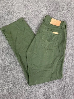 Pantalón Cesare Attolini Verde Hombre 33 (34x30) 5 Bolsillos Clásico Botón Mosca Foto 1 de 4