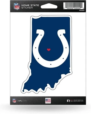 Calcomanía adhesiva de 5 pulgadas de Indianapolis Colts, diseño del estado del hogar, vinilo plano, completa... Foto 1 de 2