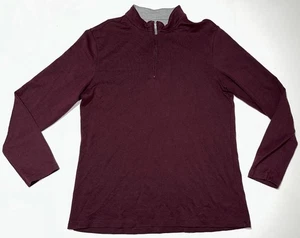 Mizzen Main Performance 1/4-Reißverschluss Pullover Sweatshirt Herren XL weinrot gebraucht, in einwandfreiem Zustand - Bild 1 von 5