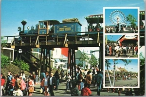 c1970s MARRIOTT'S GREAT AMERICA Calif. 4x6 Postcard Miniature Railroad / Train - Picture 1 of 2