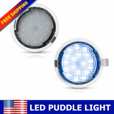 Espejo retrovisor lateral luces LED de charco cortesía 3F1Z13B375AA 2X para Ford Taurus 2008-2017 Foto 1 de 4