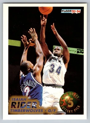 Fleer Lottery Exchange #5 1993-94 Isaiah Rider RC Minnesota Timberwolves Foto 1 de 2