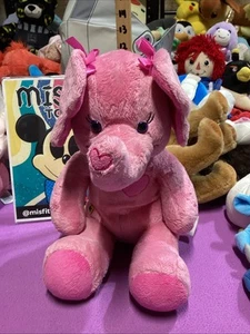 Build A Bear BAB Tons Of Love Pink Elephant Red Hearts 17" Plush Stuffed Animal - Picture 1 of 16