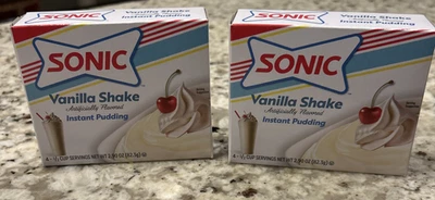 Mezcla instantánea de pudín Sonic Vanilla Shake - 2 CAJAS 2,90 OZ Exp. 7/2027 Foto 1 de 4