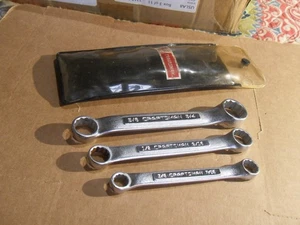 Vintage Craftsman Tool • 9 4365 • 3 Piece Short Box End Wrench Set • SAE • USA - Picture 1 of 19