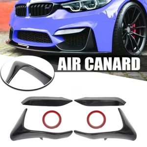 Divisores de parachoques delanteros de carbono real Lip Canards para BMW F80 M3 F82 F83 M4 15-2019 - Imagen 1 de 13