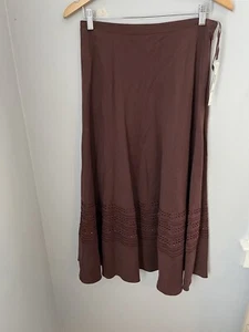 jones new york collection Maxi skirt Size 8 Eggplant Color Flared - Picture 1 of 11