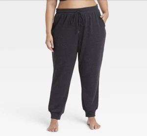 Women's Beautifully Soft Fleece Lounge Jogger Pants - Stars Above™ - 1X - Picture 1 of 8