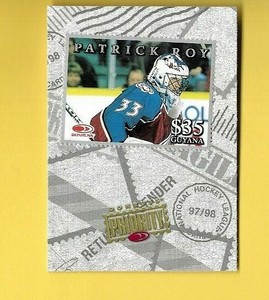 PATRICK ROY 1997-98 DONRUSS PRIORITY STAMP SILVER PARALLEL COLORADO--RARE
