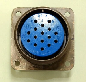 Vintage MS3102A24-5S Amphenol 16 Pin Pnl Mount Military Style Circular Connector - Picture 1 of 8