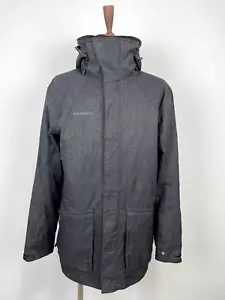 MAMMUT DRY Tech PREMIUM Rain/Vapor/Wind Gray Hooded Outdoor Men's Jacket Sz L - Picture 1 of 24