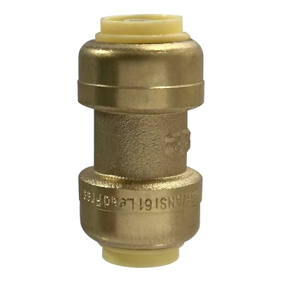 10 Pack XFITTING 3/8" X 3/8" Push Fit Coupling- Lead Free Brass