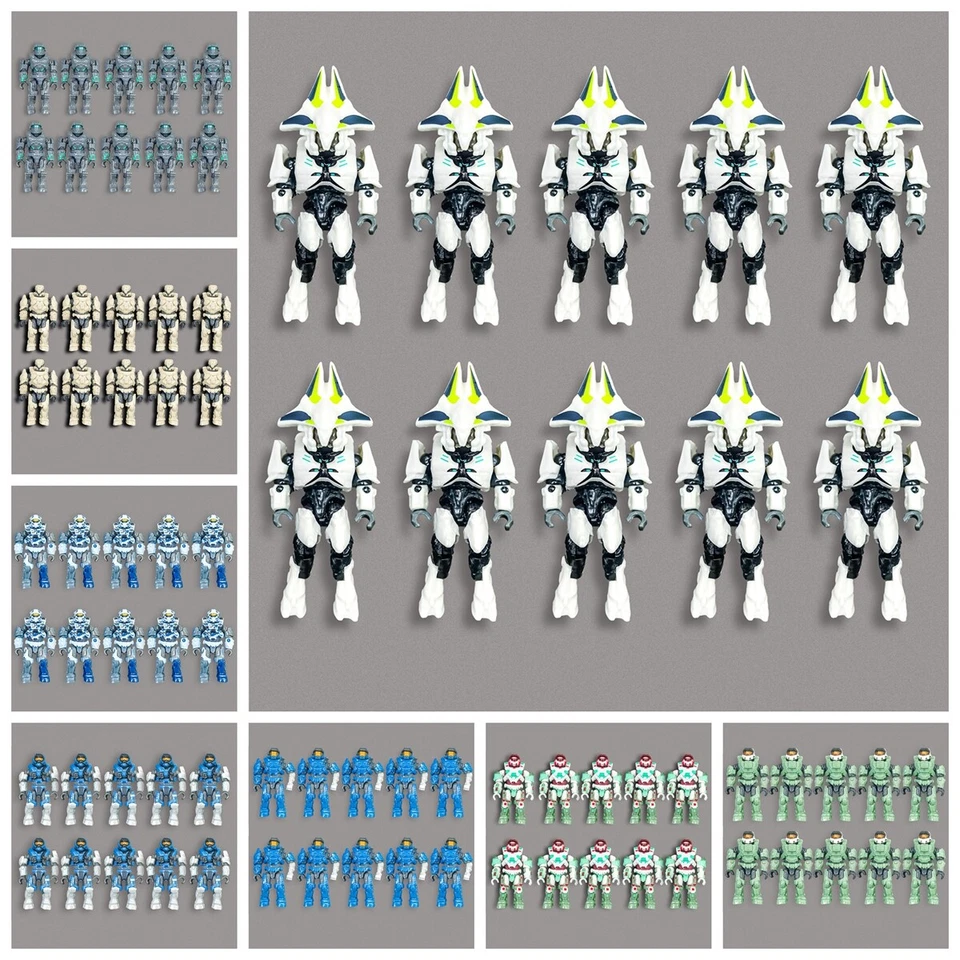 10Pcs Mega Construx Halo Bloks Infinite UNSC ODST Spartan Master Chief Marine - Image 1 of 1