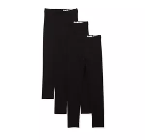 Wonder Nation Girls Kid Tough Leggings, 3-Pack Size M Black - Picture 1 of 4