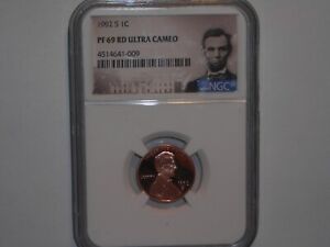 1992-S LINCOLN PROOF CENT 1c NGC PF69 RD ULTRA CAMEO (Portrait Label)