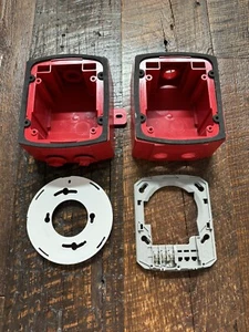 System Sensor Wasserdicht Rot Back Box (2) & Halterung Konvolut Top Zustand - Bild 1 von 3