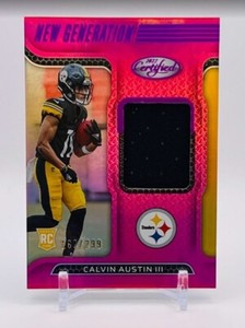 2022 Certified Football Calvin Austin #NGJ-CA New Generation RC PINK Patch /299