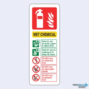 Nass chemischer Feuerlöscher Ausweisschild - Bild 1 von 1