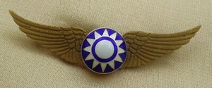 CHINESE PILOT WING BADGE // FLYING TIGER AVG / USAF WW2 VERSION 1 - Picture 1 of 4