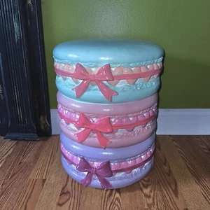 NEW Coquette Pink Bows Pastel Macaron Stool TikTok Viral Food Decor - Picture 1 of 7