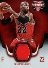 2015-16 Totally Certified Materials Red Basketball Card #52 Taj Gibson /199