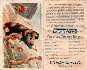 Duque N105, escenas de vaqueros, 1888, a corta distancia con un oso pardo - Imagen 1 de 1