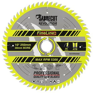 SabreCut FineLine 250mm 60T Professional Finish Circular Saw Blade for Wood - Picture 1 of 5