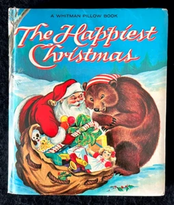 THE HAPPIEST CHRISTMAS ~ vintage children's Whitman Pillow Book, Santa, 1966 - Bild 1 von 7