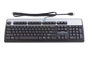 HP DT528A/ABA USB Standard Wired Keyboard, Black/Silver - Picture 1 of 5