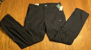EDDIE BAUER Womens Slightly Curvy Fit Black Rainier PANTS 16T EBW32WB302 NWT - Picture 1 of 5
