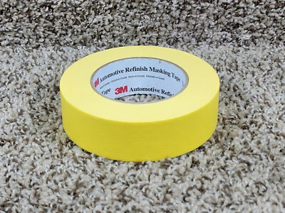 3M 06654 Yellow Masking Tape Roll 1.5" inch GENUINE Auto Refinish - Image 1 of 3