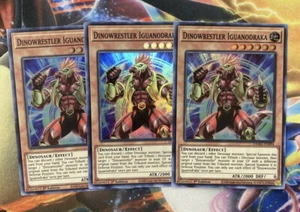 x3 DAMA-EN094 DINOWRESTLER IGUANODRAKA - SUPER RARE 1st EDITION MINT - Picture 1 of 2