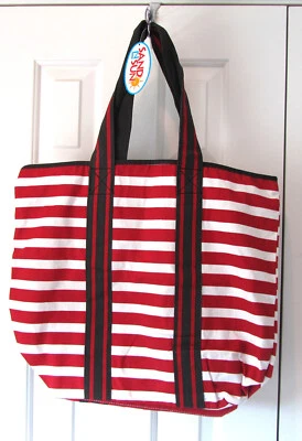 Bolso de Mano de Playa de Verano a Rayas de Lona de Algodón Sand N Sun De Colección Nuevo con Etiquetas Foto 1 de 4