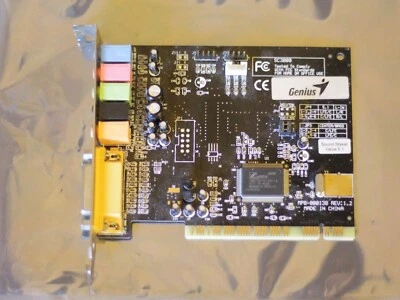 5.1 Stereo Card CMI8738/PCI-6ch-LX Surround Sound Chip PCI Genius - Image 1 of 3
