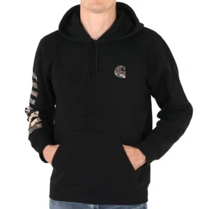 Carhartt WIP Hooded Camo Mil Sweat Black Herren Kapuzenpullover Hoodie Schwarz - Bild 1 von 25
