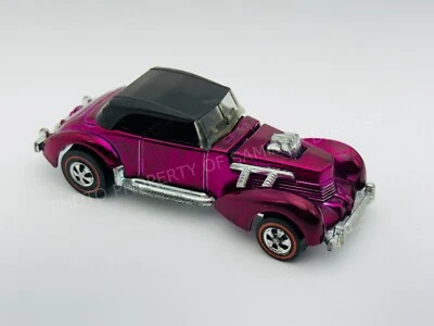 Hot Wheels Redline CLASSIC CORD Magenta US Black Interior Very Nice !!! - Image 1 of 4