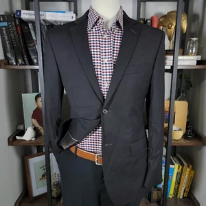 S.Cohen Performance Men's Sport Coat Blazer Two Button Brown Black Wool 39R - Picture 1 of 18