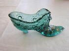 Fenton Green Rose Boot, Hand Painted By A. Van Zile