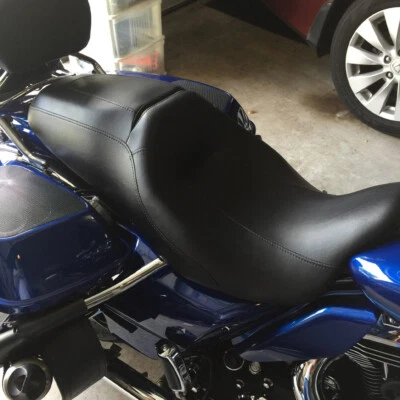 Driver Passenger Seat For Harley Touring Street Glide FLHX Road King FLHR 08-up - Image 1 of 4